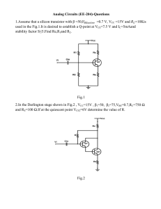 Analog Circuits (EE-204)-Questions used in the Fig.1.It is