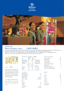 Hilton Shanghai, China !"#$