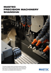 MASTEC PRECISION MACHINERY SHANGHAI