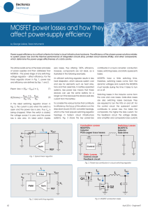 MOSFET power losses and how they affect power