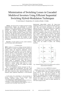 Minimization of Switching Losses in Cascaded Multilevel Inverters