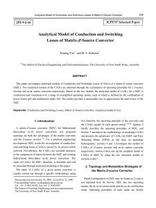 Analytical Model of Conduction and Switching Losses of Matrix