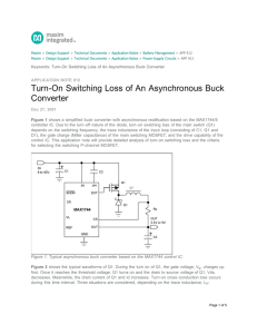 Turn-On Switching Loss of An Asynchronous Buck Converter