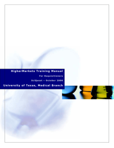 Research MarketPlace Training Manual for Requisitioners