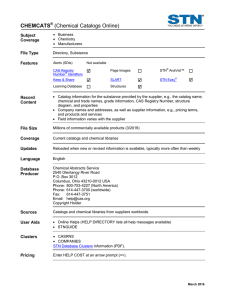 chemcats - Chemical Abstracts Service