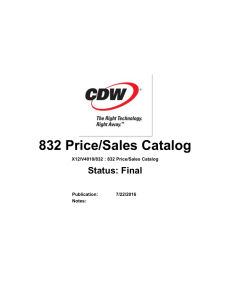 832 Price/Sales Catalog