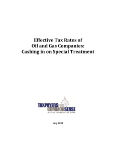 Effective Tax Rates for Oil and Gas Companies
