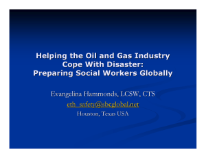 Helping the oil and gas industry cope with disaster: Preparing social