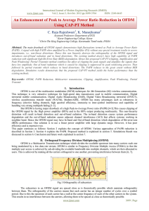 An Enhancement of Peak to Average Power Ratio