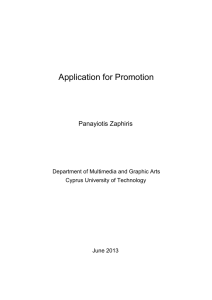 Application for Promotion - Prof. Panayiotis Zaphiris