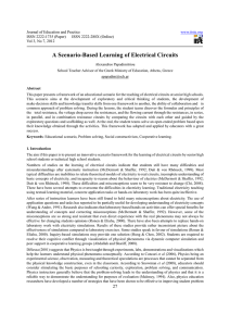 A Scenario-Based Learning of Electrical Circuits