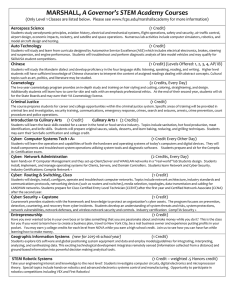 Marshall Academy Overview with Course Offerings for Students