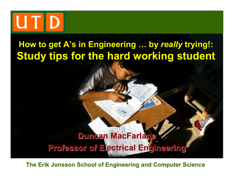 Study Tips For The Hard Working Student