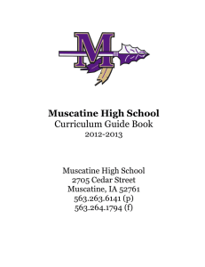 Muscatine High School Curriculum Guide Book