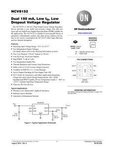 NCV8152 - Dual 150 mA, Low IQ, Low Dropout