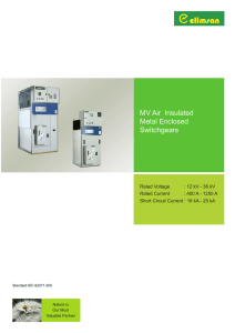 MV Air Insulated Metal Enclosed Switchgears