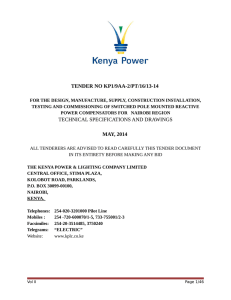 Equipment specifications for the capacitor installation project