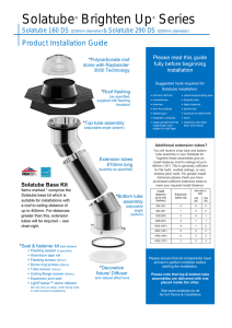 Solatube Brighten Up 160DS and 290DS installation guide