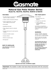 Natural Gas Patio Heater Series