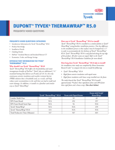 FAQs: DuPont™ Tyvek® ThermaWrap™ R5.0