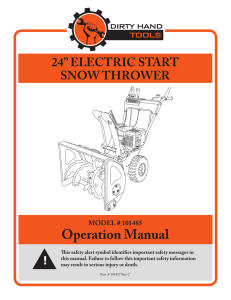 24" Dual Stage Electric Start Snow Thrower