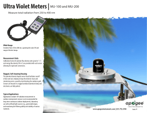 Specification Sheet - Apogee Instruments