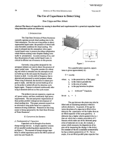 The Use of Capacitance to Detect Icing Don Cripps and Ben Abbott (1)
