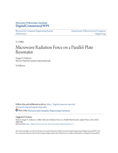Microwave Radiation Force on a Parallel