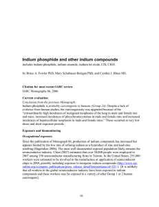 Indium phosphide and other indium compounds