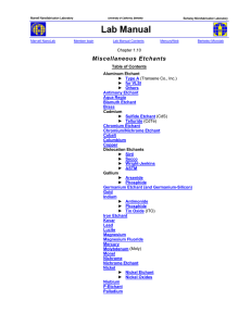 Chapter 1.10 - Miscellaneous Etchants