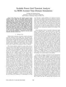 Scalable Power Grid Transient Analysis via MOR