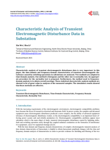 Characteristic Analysis of Transient Electromagnetic Disturbance