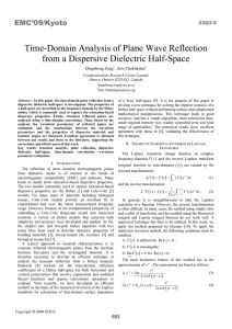 2.Time-Domain Analysis of Plane Wave Reflection from a Dispersive