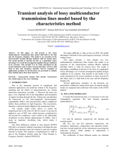 Transient analysis of lossy multiconductor transmission lines model