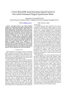 A New Back-EMF based Sensorless Speed Control of Non