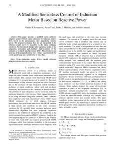 A Modified Sensorless Control of Induction Motor Based on Reactive