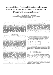 Improved Rotor Position Estimationin Extended Drives with