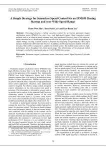 A Simple Strategy for Sensorless Speed Control for an IPMSM