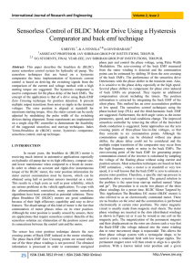 Sensorless Control of BLDC Motor Drive Using a Hysteresis