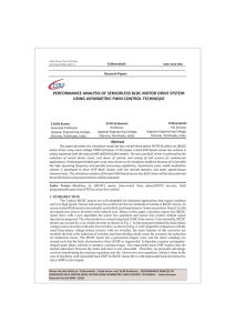 PERFORMANCE ANALYSIS OF SENSORLESS BLDC MOTOR