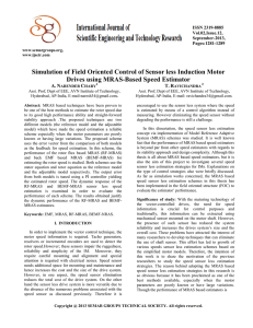 Simulation of Field Oriented Control of Sensor less Induction
