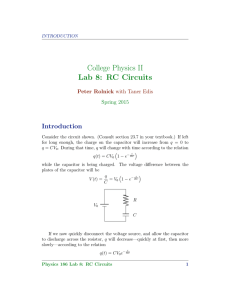 Lab 8: RC Circuits