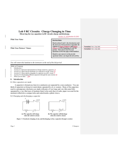 RC Circuits: Charge Changing in Time