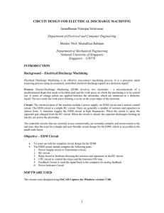 1 CIRCUIT DESIGN FOR ELECTRICAL DISCHARGE MACHINING