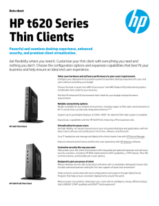Data sheet HP t620 Series Thin Clients