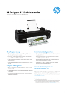 HP Designjet T120 ePrinter series - Print-O