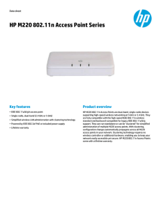 HP M220 802.11n Access Point Series