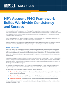 HP`s Account PMO Framework Builds Worldwide Consistency