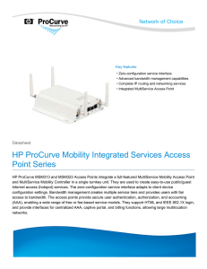 HP ProCurve Mobility Integrated Services Access Point Series