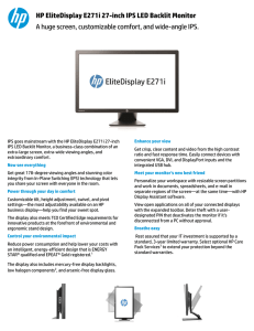 HP EliteDisplay E271i 27-inch IPS LED Backlit Monitor